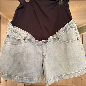 Abercrombie & Fitch Light Wash Jean Shorts Maternity
